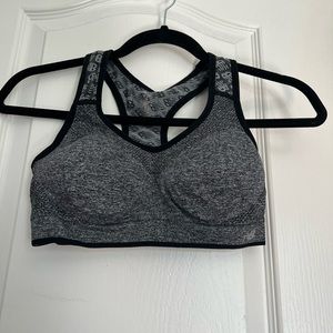 Gray sport bra